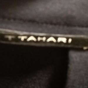 FINAL PRICE NWT TAHARI navy a-line skirt w front flap, built-in belt 8